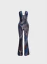 Cut Out Strapless Abstract Sleeveless Jumpsuit