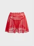 Lace Plain Short Skirt