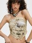 Strapless Animal Picture Tank Top