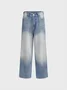 Denim Ombre Straight Pants Jeans