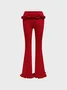 Jersey Plain Flare Pants Fashion Pants