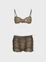 Chiffon Leopard Top With Pants Two-Piece Set