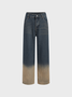 Denim Ombre Straight Pants Jeans