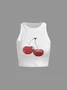 Jersey Crew Neck Fruit Tank Top