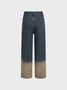 Denim Ombre Straight Pants Jeans