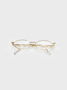 Metal Metal Frame Plain Glasses & Eyewear Accessory