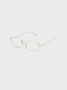 Metal Metal Frame Plain Glasses & Eyewear Accessory