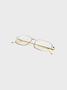 Metal Metal Frame Plain Glasses & Eyewear Accessory