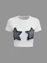 Jersey Crew Neck Star Short Sleeve T-shirt