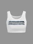 Jersey Crew Neck Text Letters Tank Top