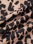 Polyester Cotton Leopard Wide Leg Pants Fashion Pants