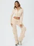 Jersey Plain Top With Pants Two-Piece Set