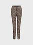 Nylon Leopard Dress With Pants Two-Piece Set