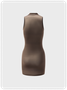Y2K Brown Figure Cut Out Dress Mini Dress