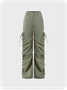 Street Taupe Wrinkled Cargo Bottom Pants
