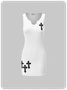 White Cross Pattern Dress Mini Dress