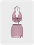 Y2K Pink Mesh Two-Piece Set