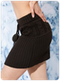 Y2K Brown Sherpa Lace Up Bottom Skirt