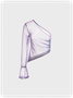 Edgy Purple Mesh Asymmetrical Design Party Top Women Top