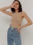 【Clearance Sale】Casual White Top Tank Top & Cami