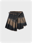 Y2K Blue Asymmetrical Design Bottom Skirt