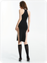 【Final Sale】Edgy Black Cut Out Cyberpunk Dress Midi Dress