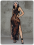 Punk Brown Slim Cut Out Dress Midi Dress
