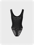 【Final Sale】Y2K Black Mesh Double Layer Bodysuit