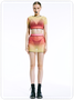 【Final Sale】Edgy Multicolor Ombre Mesh Two-Piece Set