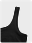 Edgy Black Asymmetrical Design Arm Sleeves Cyberpunk Romper