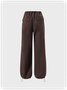 Street Black Cargo Drawstring Bottom Pants