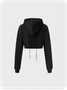 【Final Sale】street Black Top Hoodie & Sweatshirt