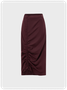 Street Purple Wrinkle Aymmetrical Desig Bottom Skirt