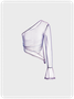 Edgy Purple Mesh Asymmetrical Design Party Top Women Top