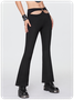 【Clearance Sale】Punk Black Cut Out Flare Metal Bottom Pants
