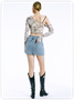 【Final Sale】Edgy Gray Marbling Asymmetrical Design Mesh Top Women Top