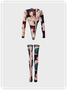 Edgy Multicolor Body Cropped Two-Piece Set