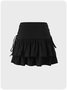 Goth Punk High Waist Lace Plaid Pleated Gothic Mini Skirt