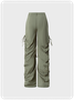 Street Taupe Wrinkled Cargo Bottom Pants