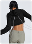 Street Black Hooded Metal Chain Top Hoodie & Sweatshirt