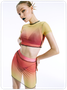 【Final Sale】Edgy Multicolor Ombre Mesh Two-Piece Set