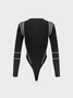 【Final Sale】Street Black Patchwork Bodysuit