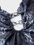 【Final Sale】Street Black Snakeskin Metal Dress Mini Dress