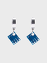 Edgy Blue Accessory Earrings
