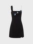 【Final Sale】Y2K Fashion Black Butterfly Metal Dress Mini Dress