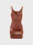 【Final Sale】Casual Rust Dress Mini Dress