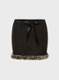 【Final Sale】Y2K Brown Feather Bottom Skirt