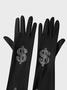 Edgy Black Accessory Gloves