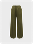 Street Black Cargo Drawstring Bottom Pants