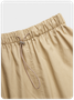 Street Khaki Pockets Bottom Skirt